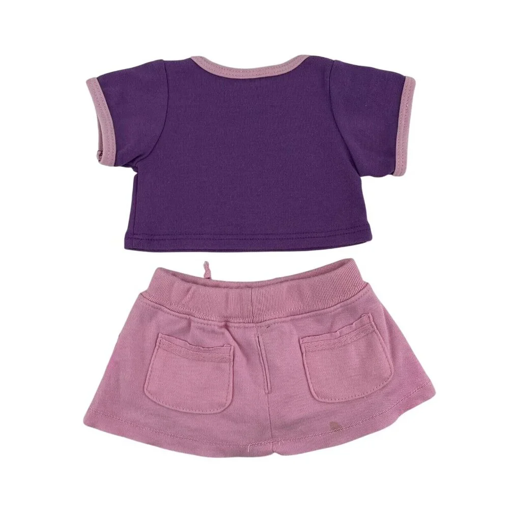 Build A Bear Clothes Pink Purple Owl Shirt Skirt Rainbow Sneakers Having‎ a Hoot